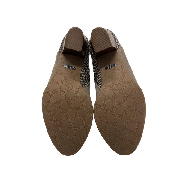 Vionic GREIGE Ankle Boots 322 BROMLEY Suede Faux Snake Size 6 TAN Booties - Picture 8 of 10